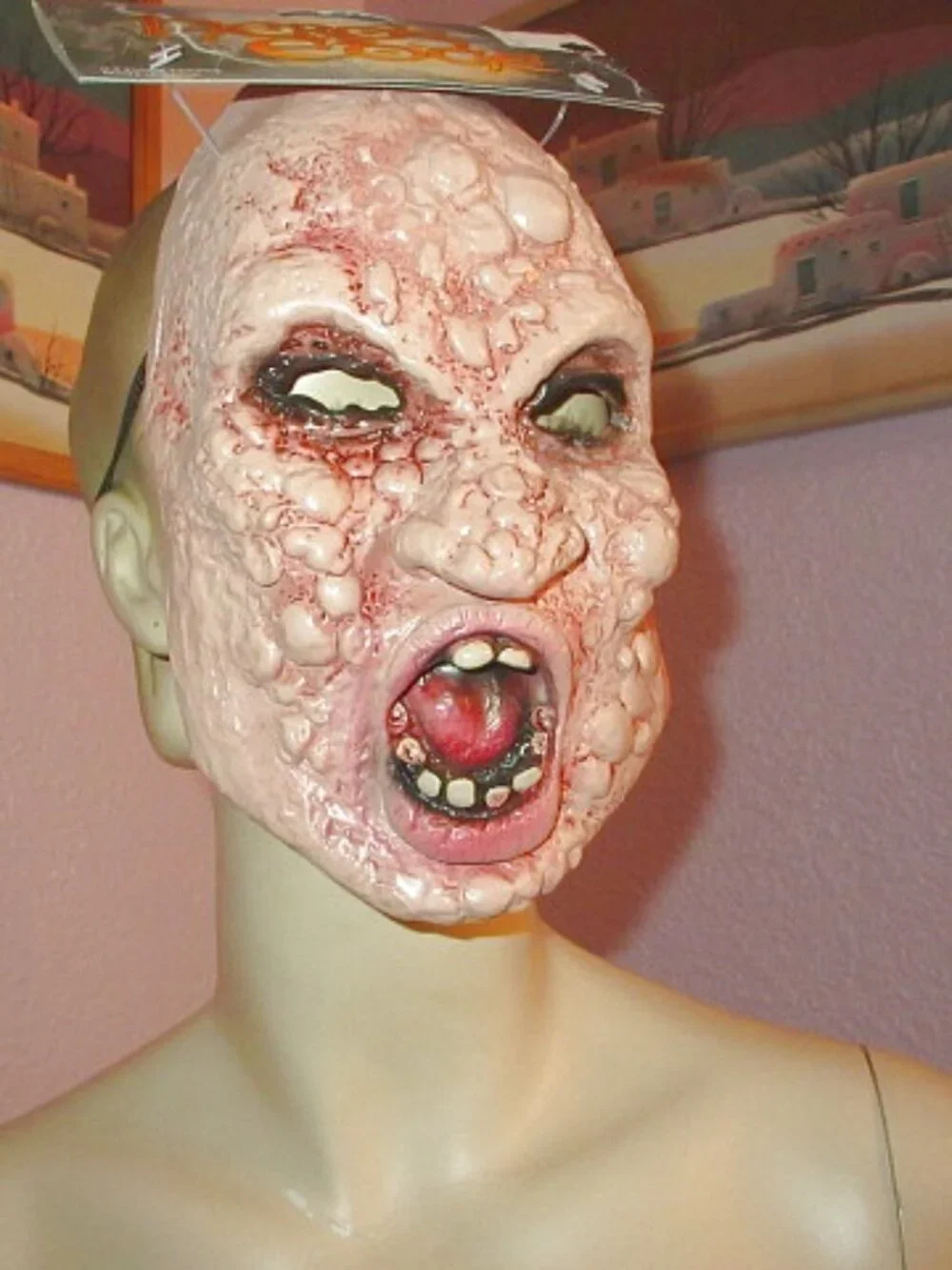Ghoulish Mutated Zombie Latex Face Mask Pustules Boils Monster Halloween Cosplay
